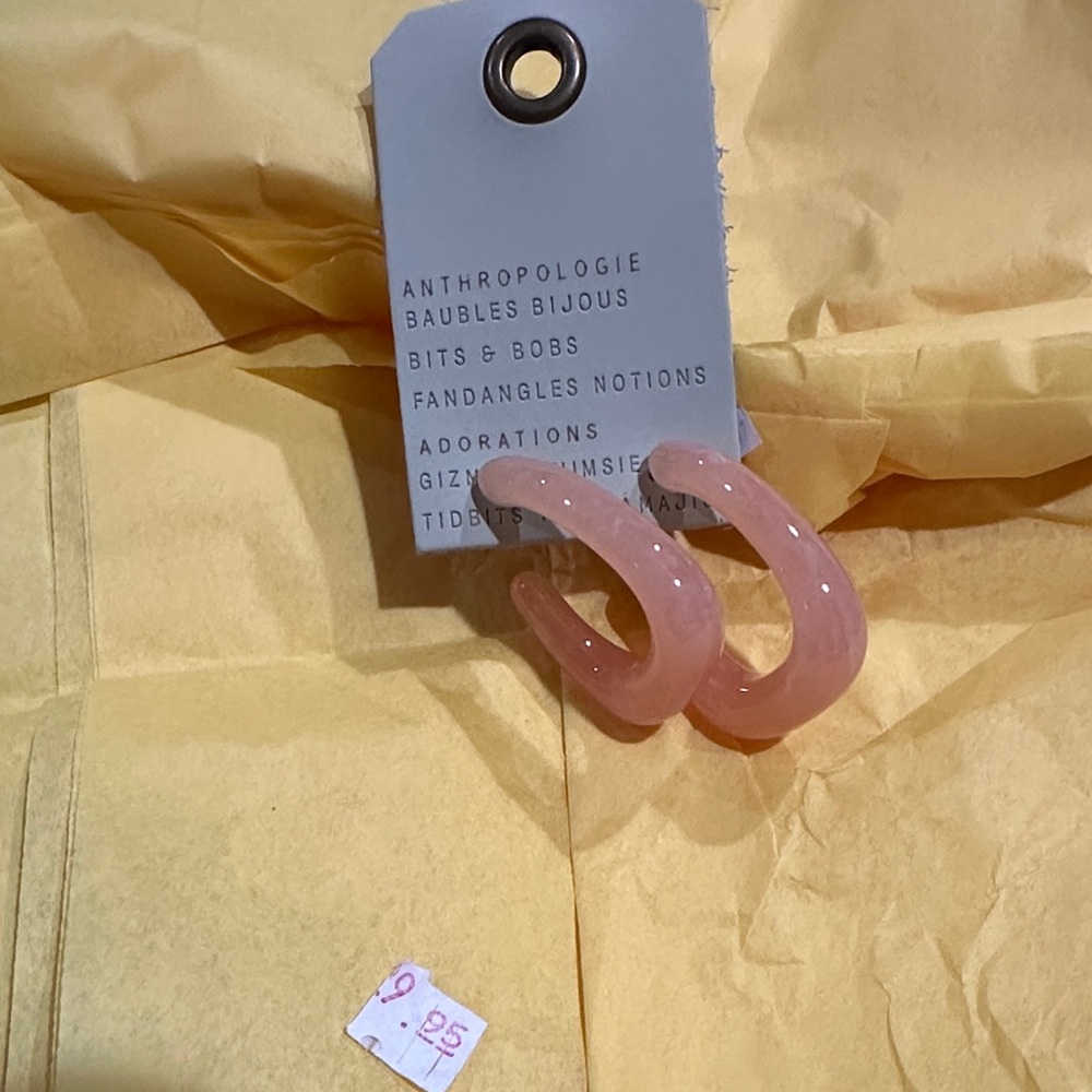 Peach Hoop Earrings